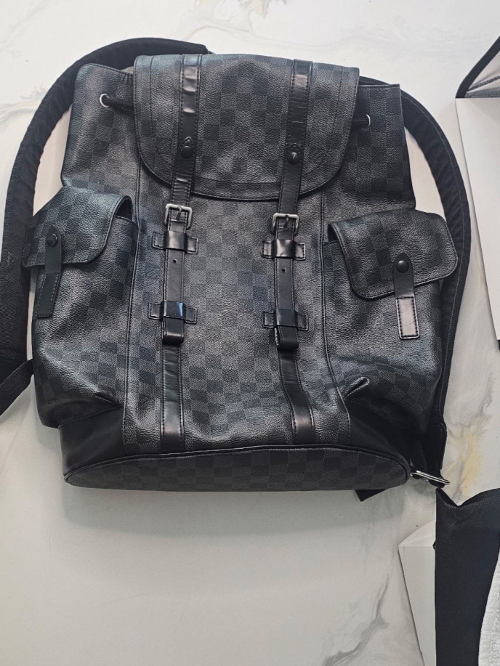 LOUIS VUITTON LEATHER BACKPACK